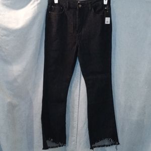 15Fifteen black denim jeans fringe @ ankle